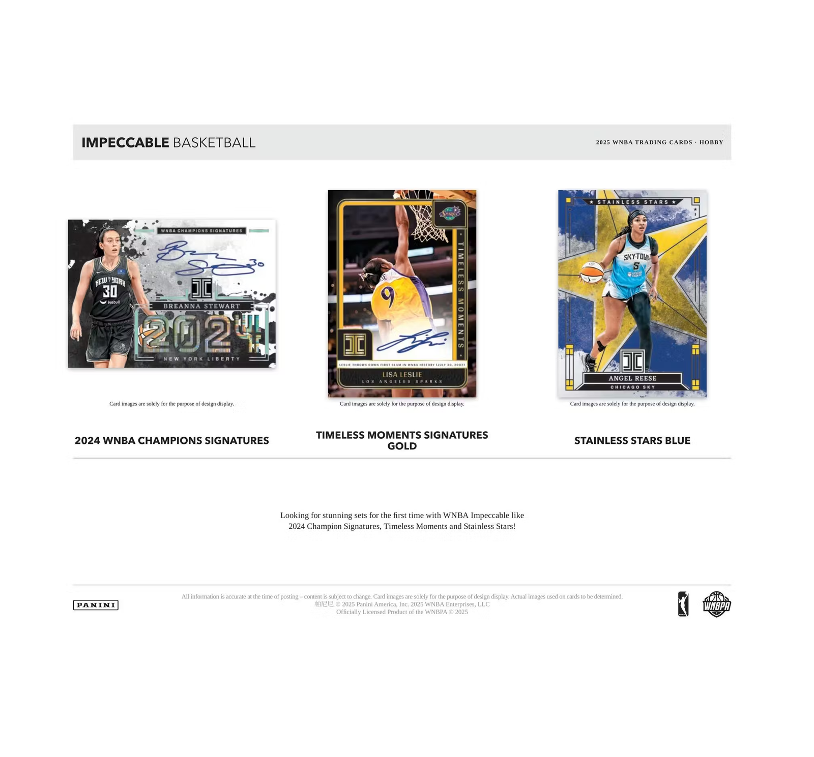 2025 Panini Impeccable WNBA Basketball Hobby Box