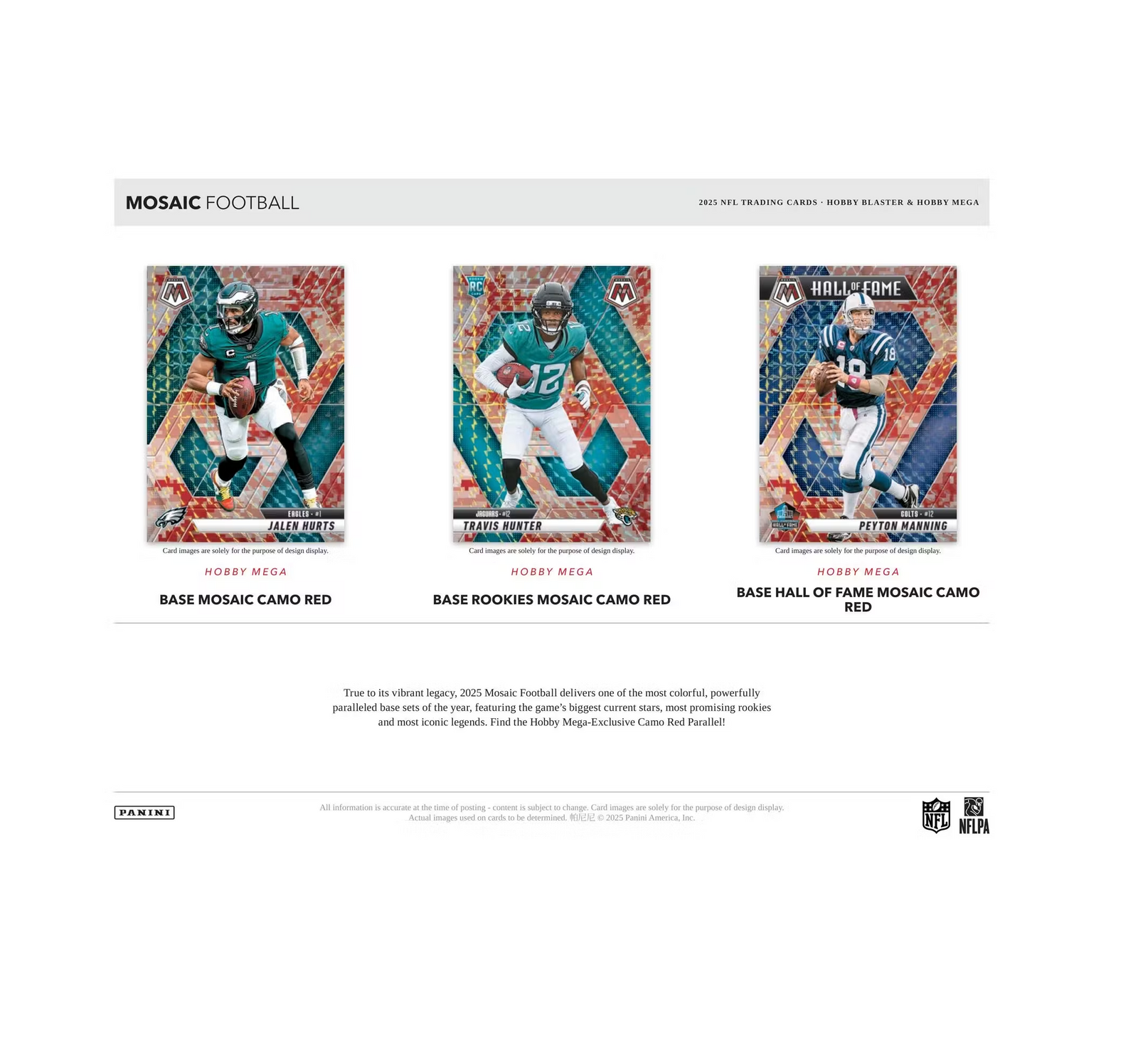 2025 Panini Mosaic Football Hobby Blaster 20-Box Case