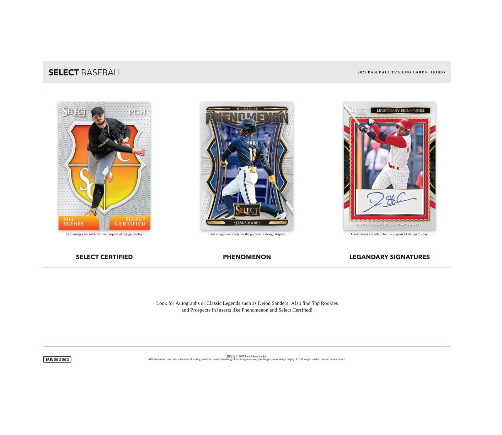 2025 Panini Select Baseball Hobby Box