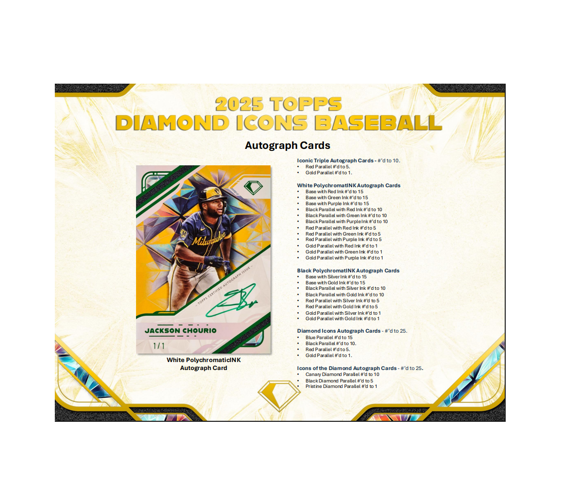 2025 Topps Diamond Icons Baseball Hobby Box