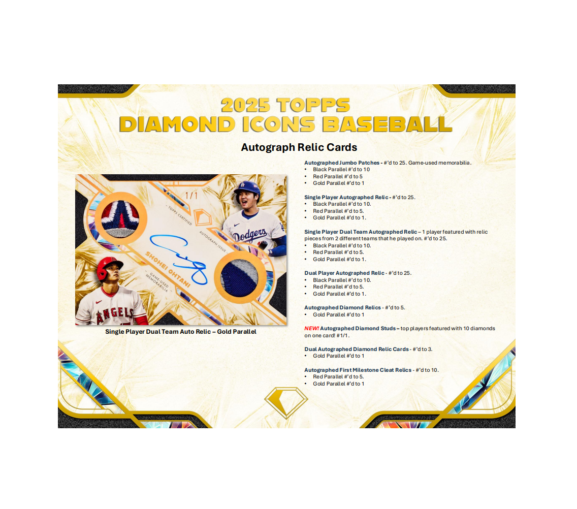 2025 Topps Diamond Icons Baseball Hobby Box