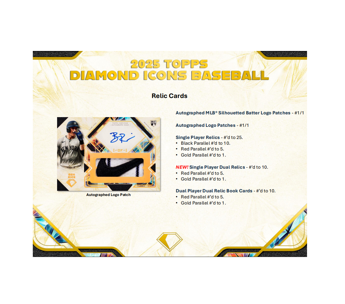 2025 Topps Diamond Icons Baseball Hobby Box