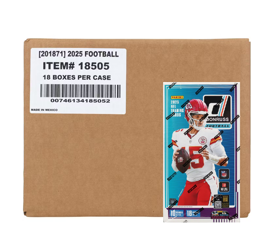 2025 Panini Donruss Football Hobby 18-Box Case