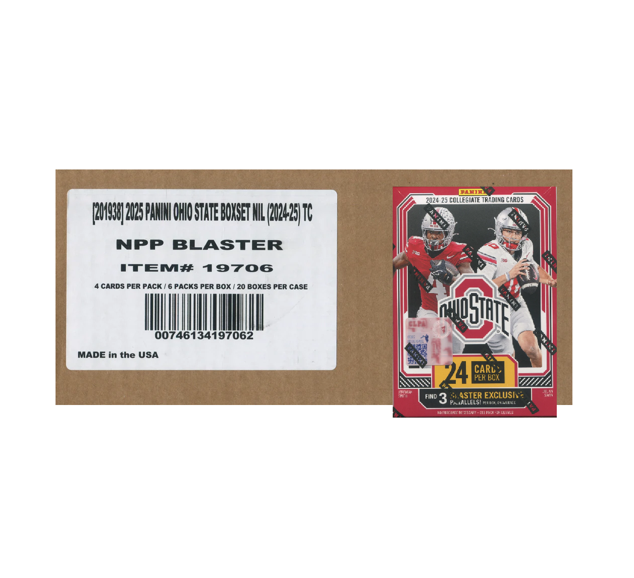 2025 Panini Ohio State University Collegiate Football Blaster 20-Box Case