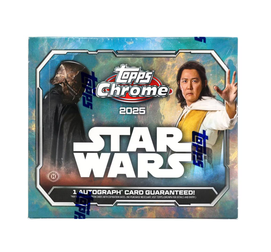 2025 Topps Chrome Star Wars Hobby Box - Sealed Case, 1 Hit in Every Box, Baseball Fan Collectibles 2025 Topps Chrome Star Wars Hobby Box - Sealed Case, 1 Hit in Every Box, Baseball Fan Collectibles