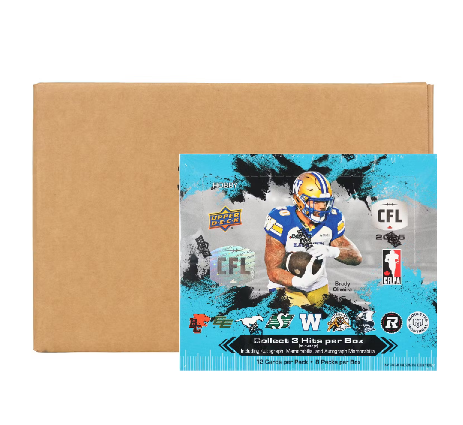 2025 Upper Deck CFL Canadian Football League Hobby 20-Box Case