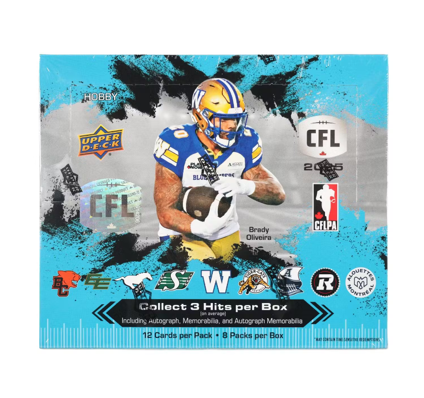 2025 Upper Deck CFL Canadian Football League Hobby Box