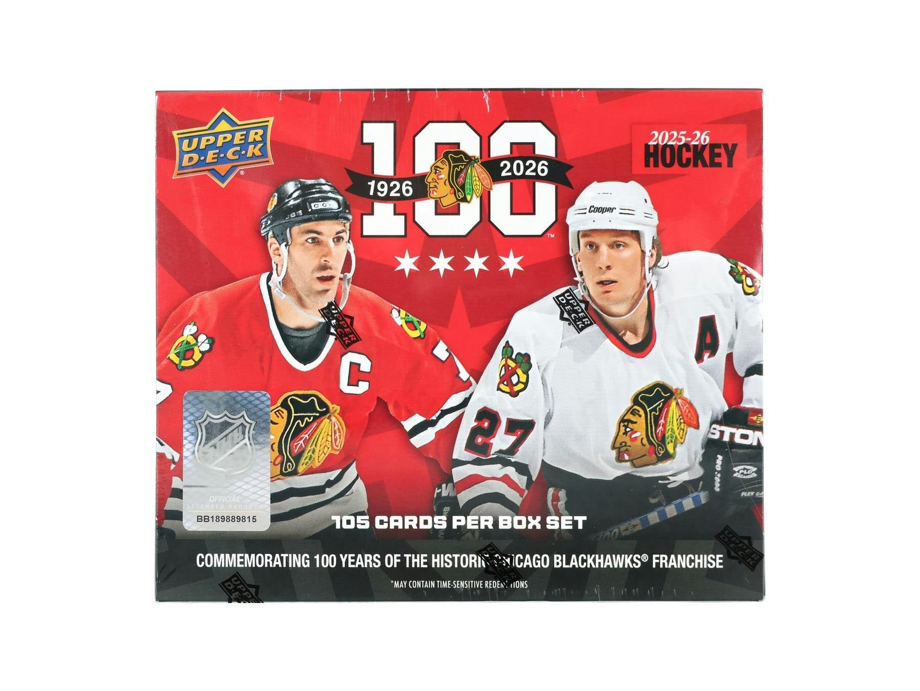 2025-26 Upper Deck Chicago Blackhawks Centennial Hockey Box Set