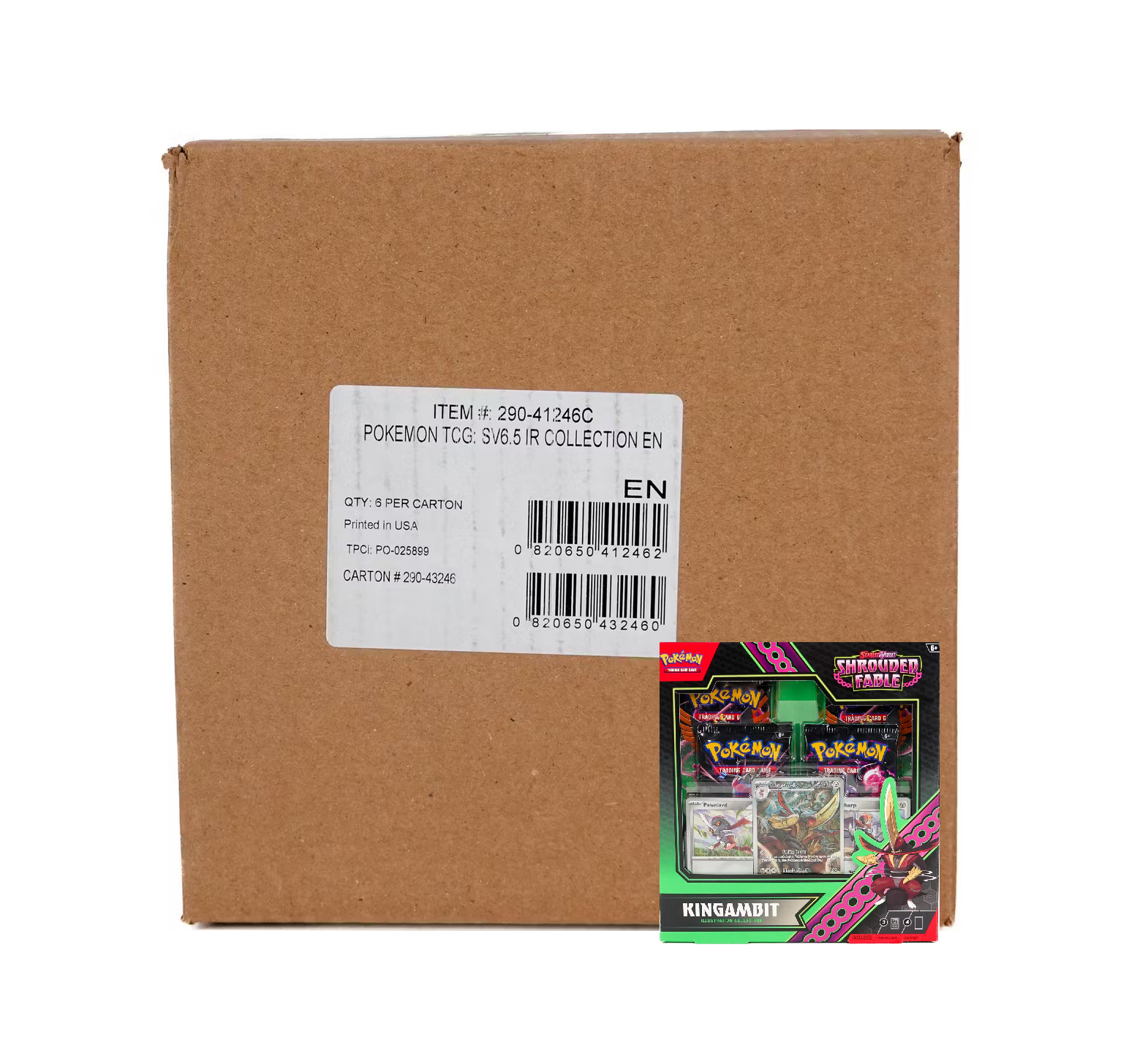Pokemon Scarlet & Violet Shrouded Fable Kingambit Illustration Collection 6-Box Case