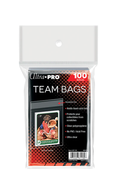 Resealable Card Sleeves Ultra Pro Team Bags 100ct - Resealable For Thick Cards Clear Card Protectors Resealable Card Sleeves Ultra Pro Team Bags 100ct - Resealable For Thick Cards Clear Card Protectors