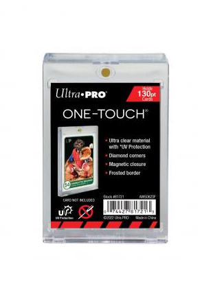 Ultra PRO One-Touch 130pt Magnetic Card Holder | Black Border | UV Protection For Standard Trading Cards