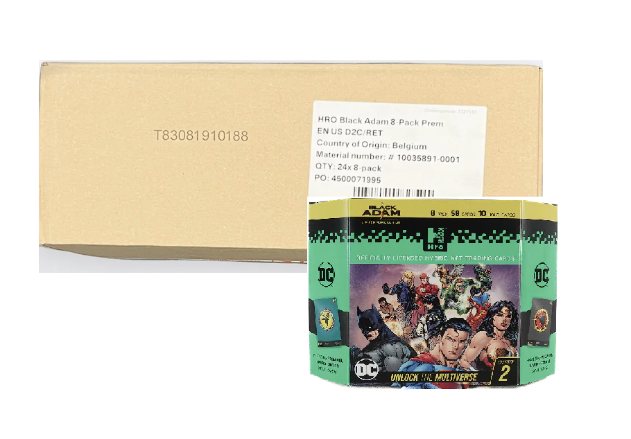HRO DC Chapter 2 Unlock the Multiverse Black Adam 8 Pack Premium 24 Box Case