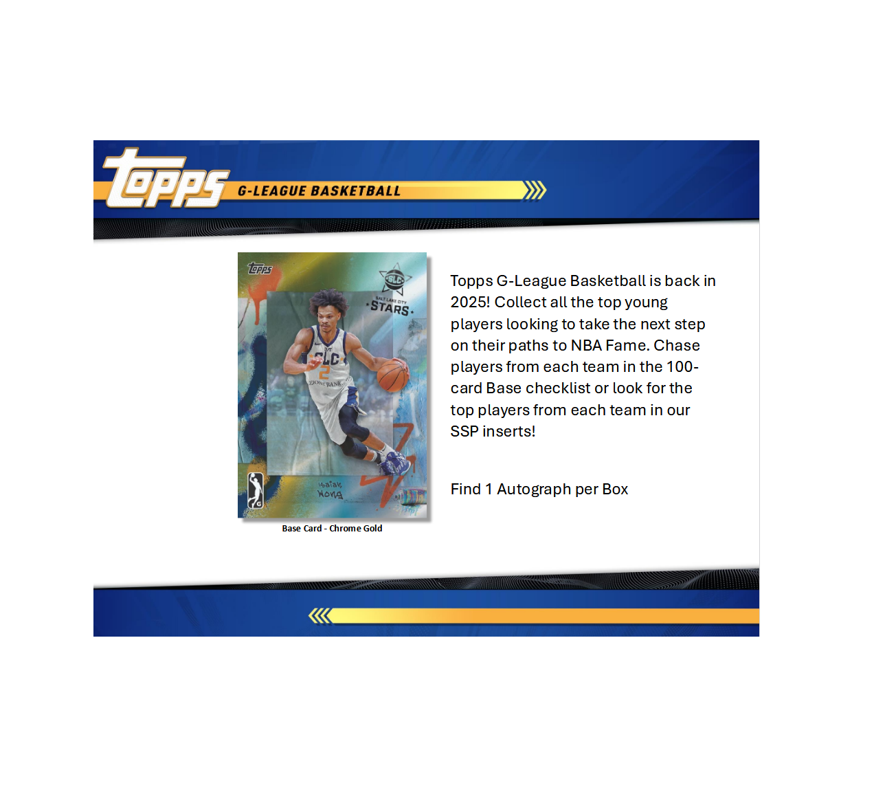 2024-25 Topps G-League Basketball Hobby Box