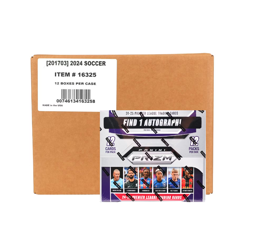 2024-25 Panini Prizm Premier League Soccer Hobby 12-Box Case