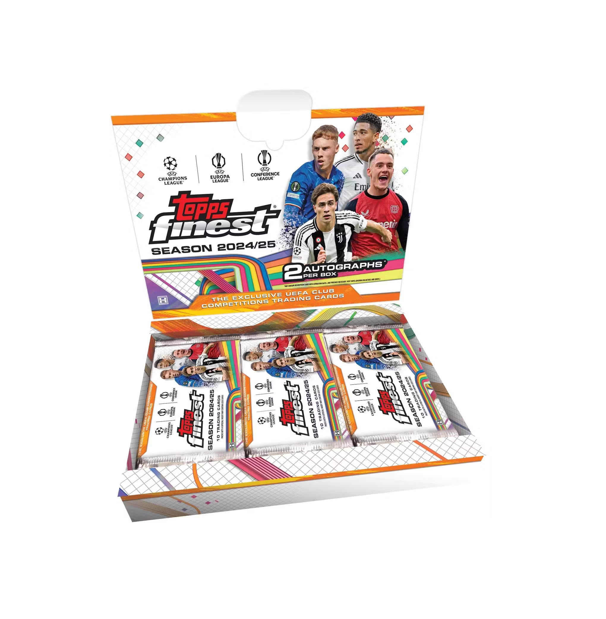 2024-25 Topps Finest UEFA Club Competitions Soccer Hobby Box