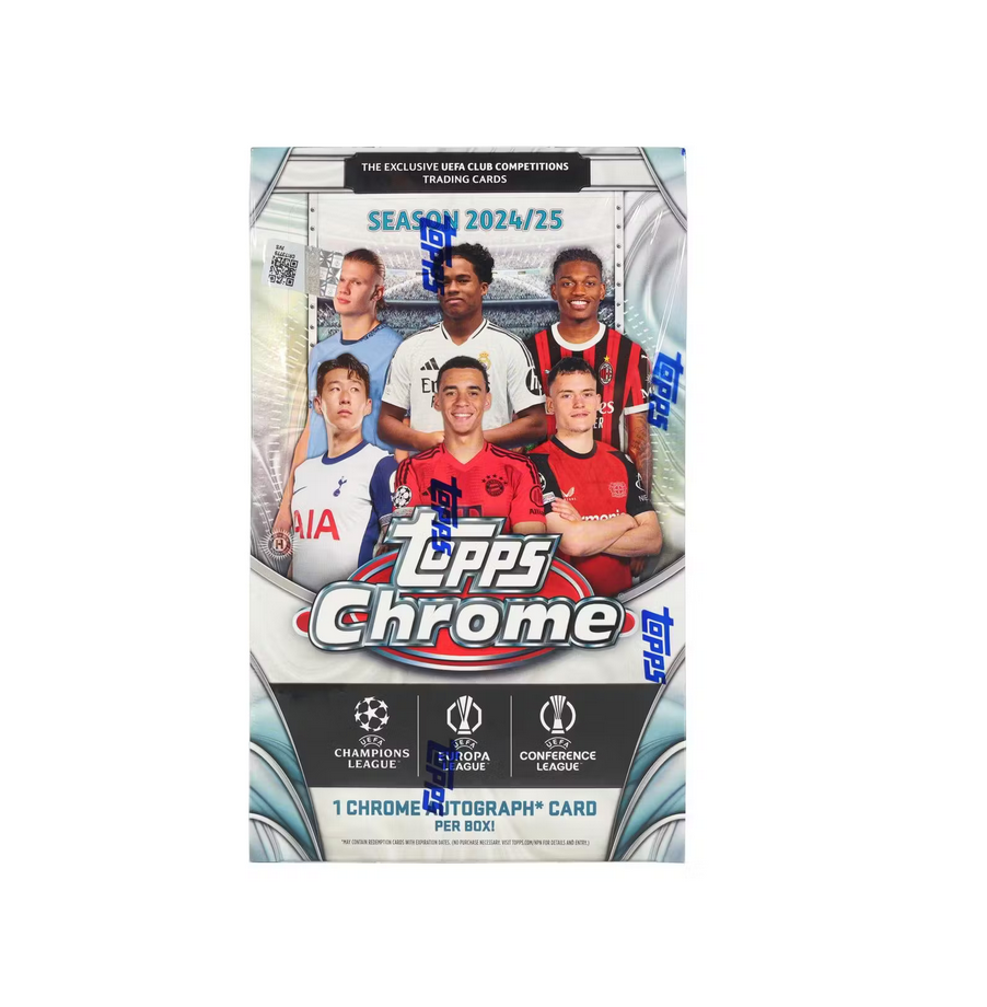 2024-25 Topps Chrome UEFA Club Competitions Soccer Hobby Box