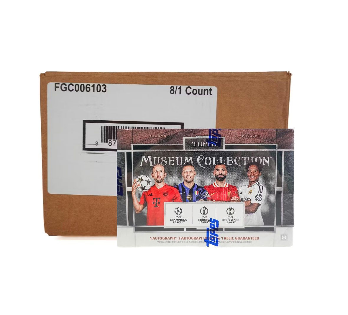 2024-25 Topps UEFA Club Competitions Museum Collection Soccer Hobby 8-Box Case
