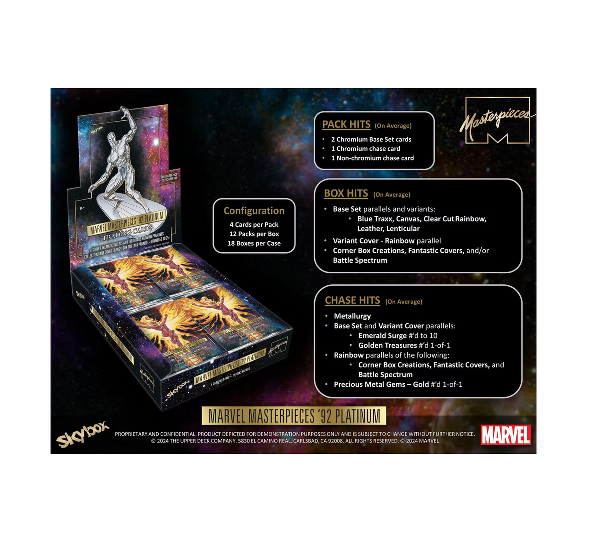 2024 Upper Deck Marvel Masterpieces '92 Platinum Hobby Box – The