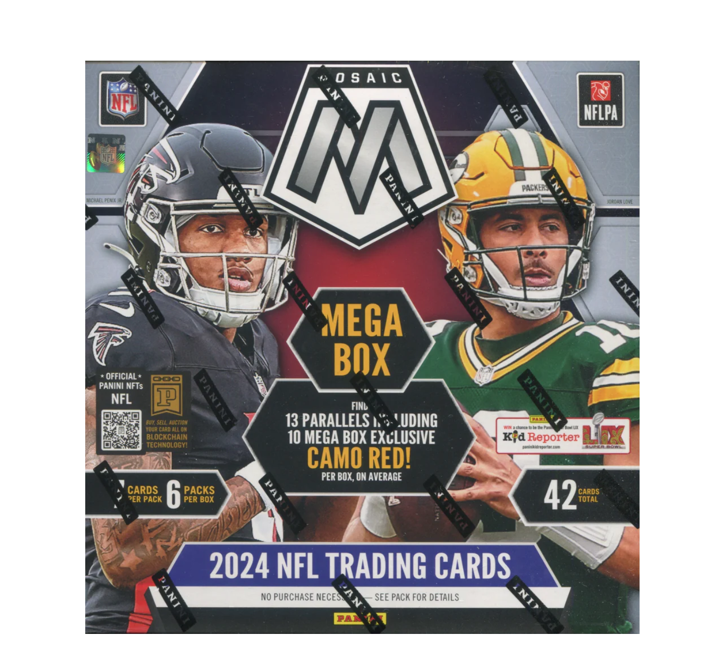 2024 Panini Mosaic Football Hobby Mega Box (Red Camo)