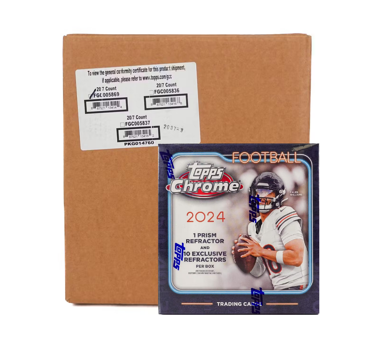 2024 Topps Chrome Football Mega 20-Box Case