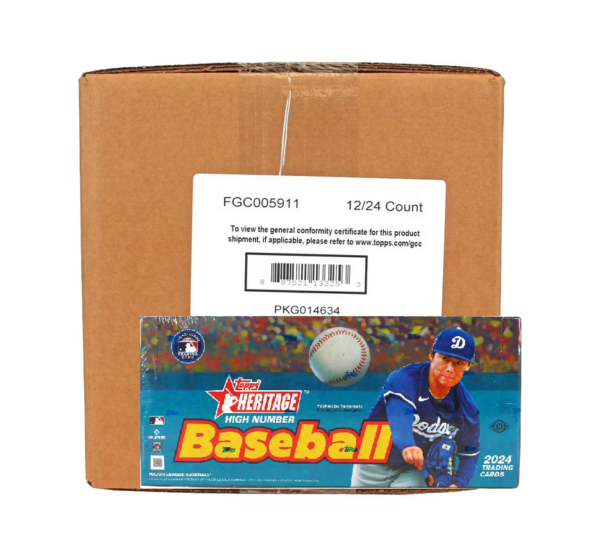 2024 Topps Heritage High Number Baseball Hobby 12-Box Case
