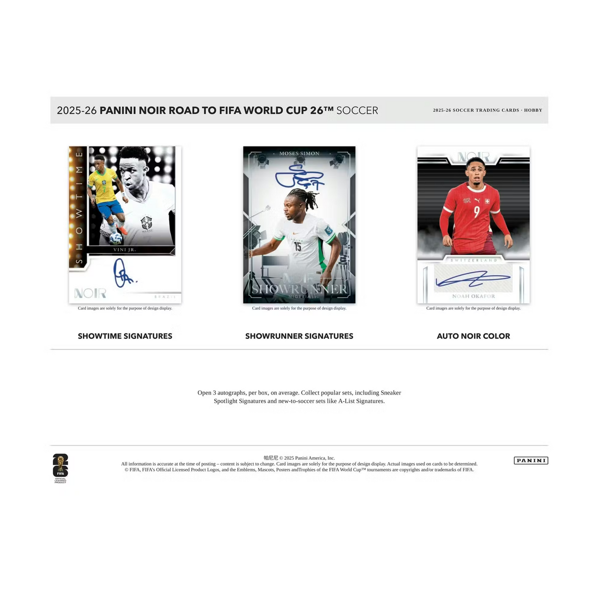 2025-26 Panini Noir Road to FIFA World Cup Soccer Hobby Box – The 