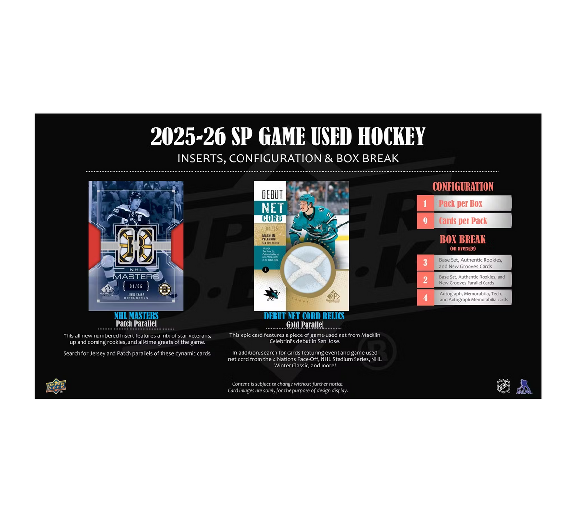 2025-26 Upper Deck SP Game Used Hockey Hobby Box – The Awesome