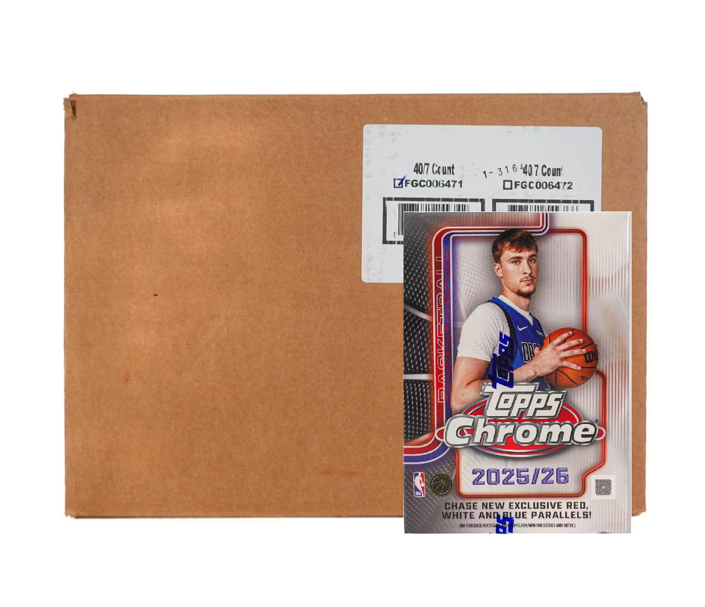 2025-26 Topps Chrome Basketball Blaster 40-Box Case