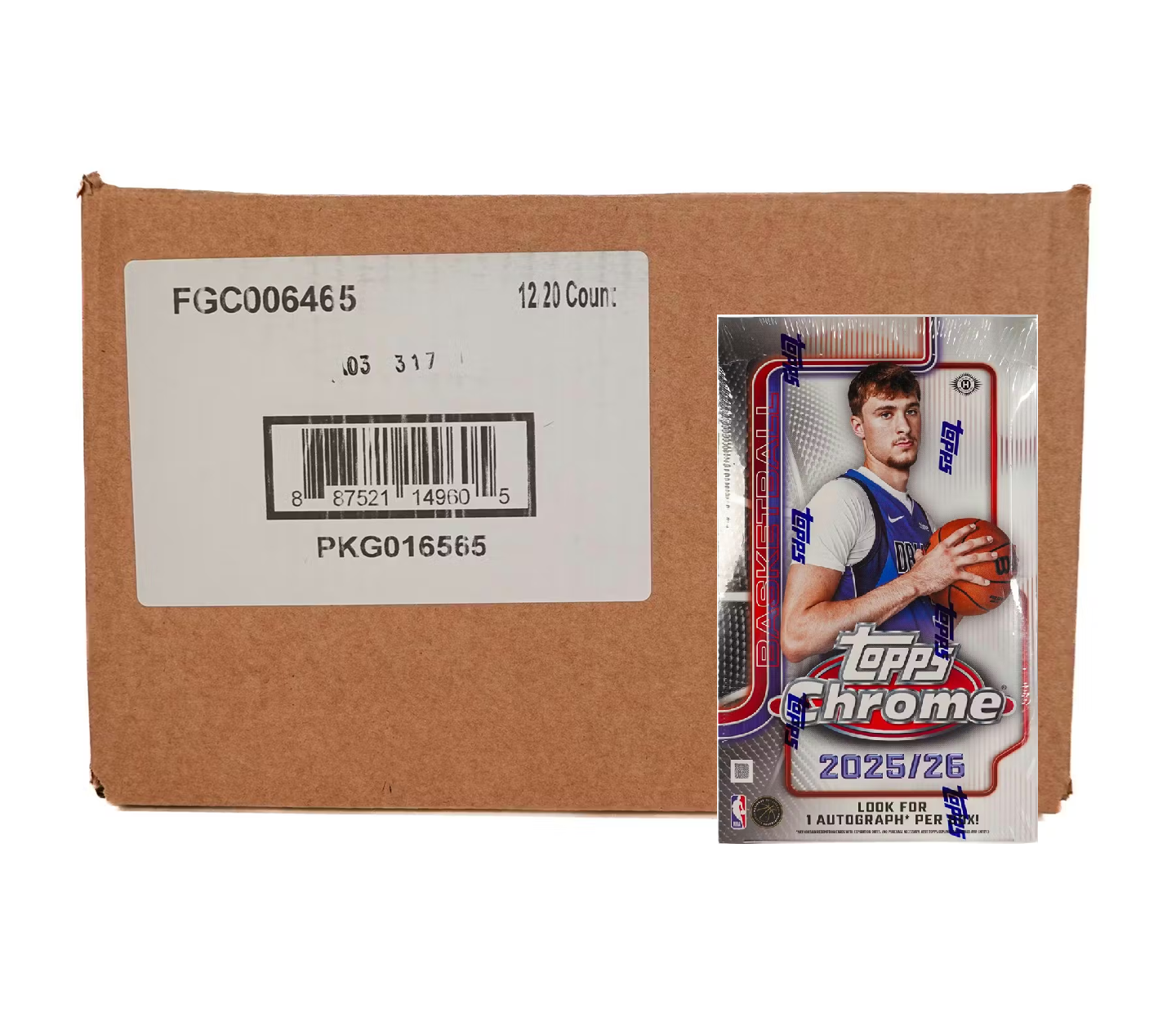 2025-26 Topps Chrome Basketball Hobby 12-Box Case