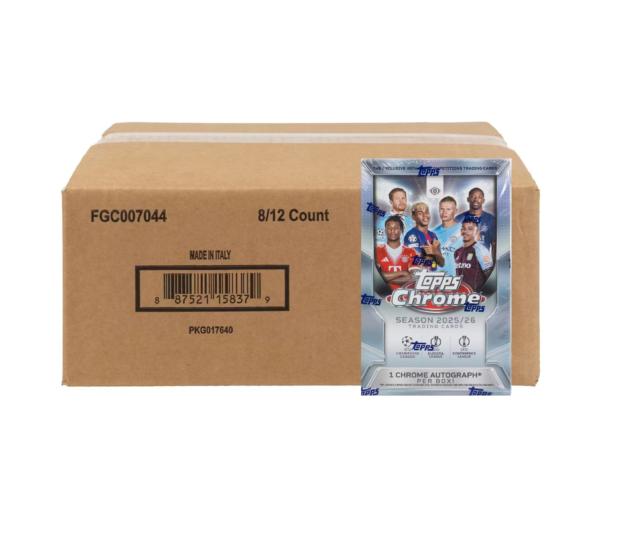 2025-26 Topps Chrome UEFA Champions Competitions Hobby 12-Box Case