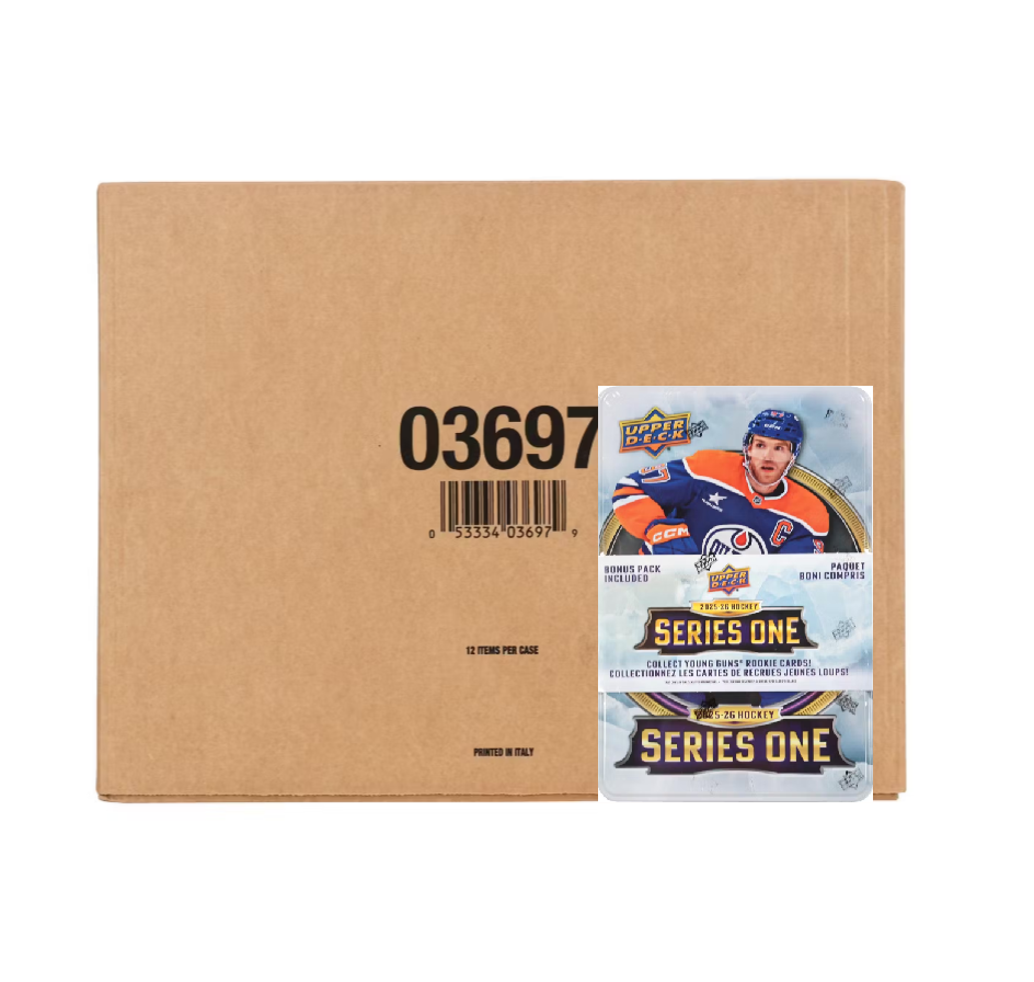 2025-26 Upper Deck Series 1 Hockey 12-Tin Box Case