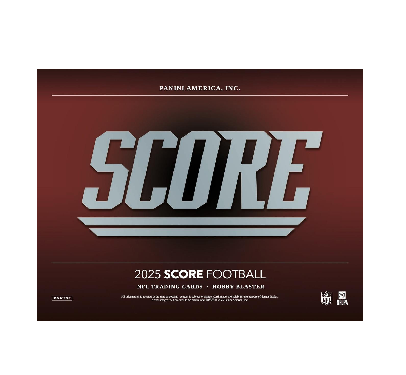 2025 Panini Score Football Hobby Blaster 20-Box Case