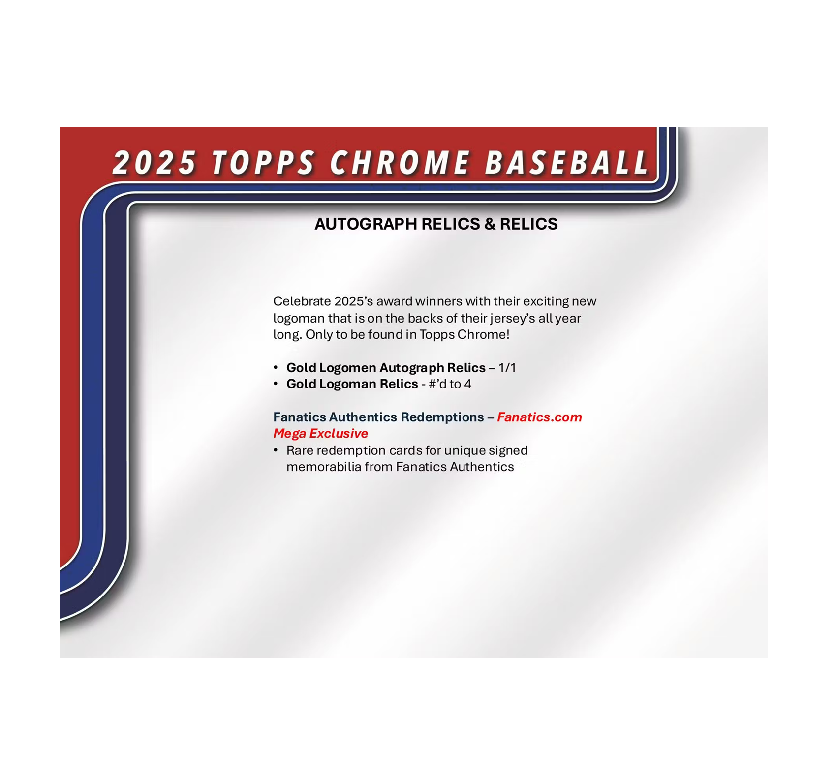 Topps 2025 Chrome Baseball Blaster Box Topps 2025 Chrome Baseball Blaster Box