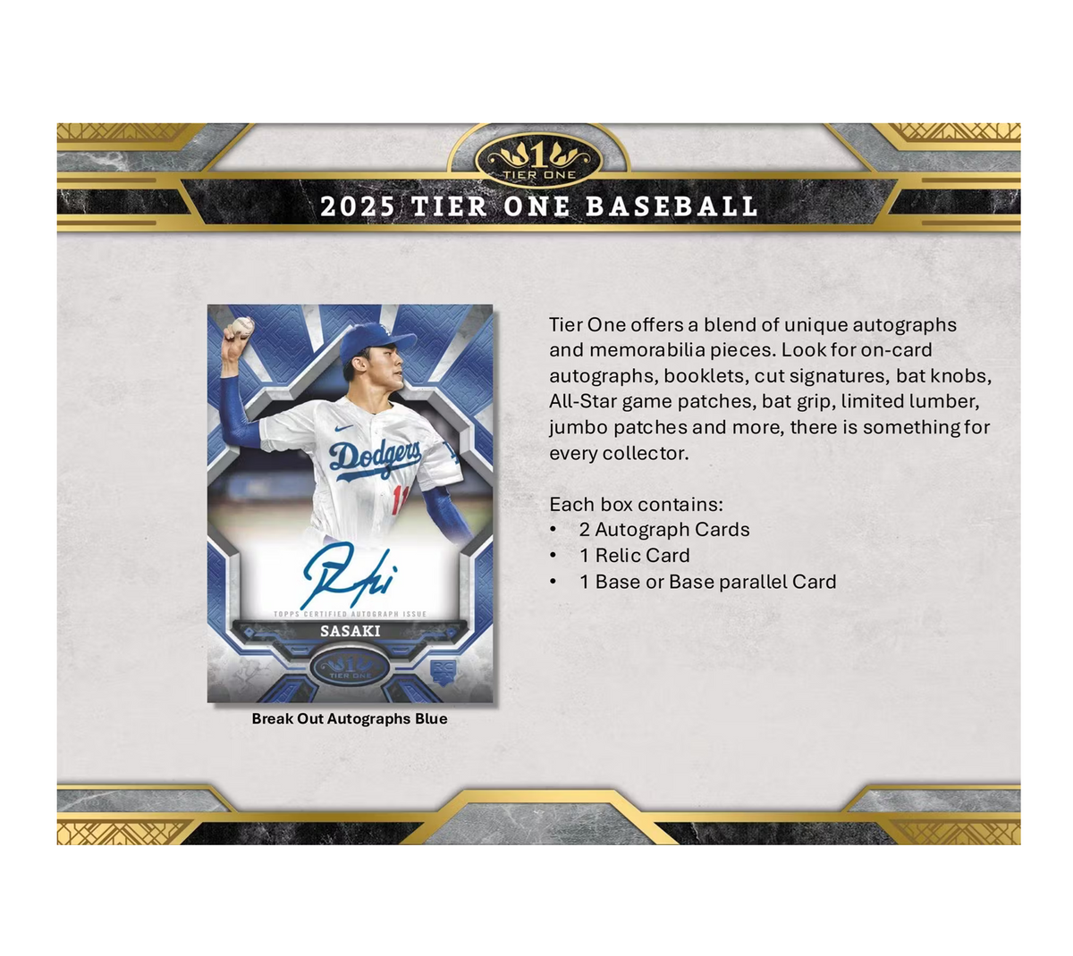 2025 Topps Tier One Baseball Hobby Box – The Awesome Card Shop