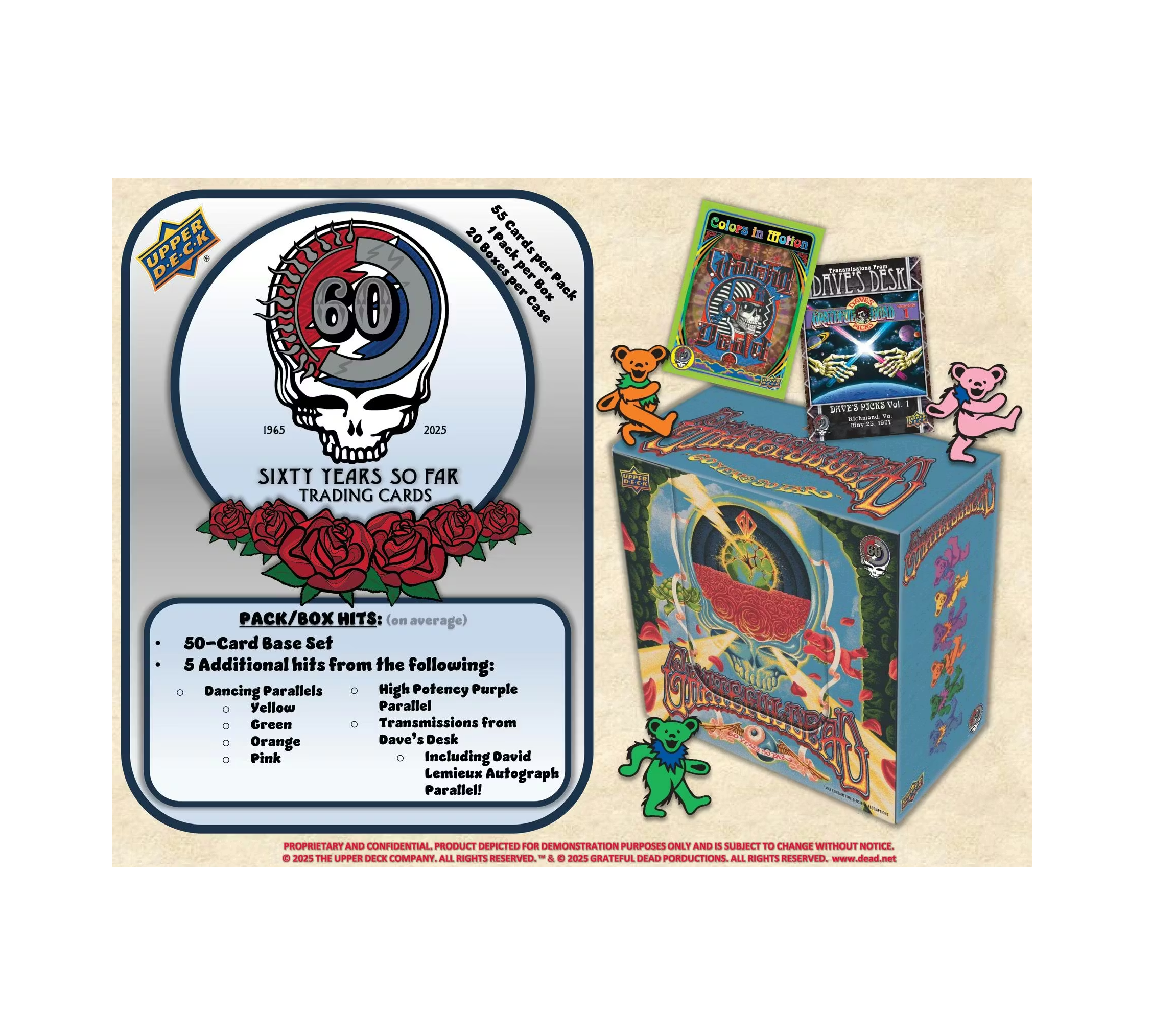 2025 Upper Deck Grateful Dead 60 Years So Far Retail 20-Box Case