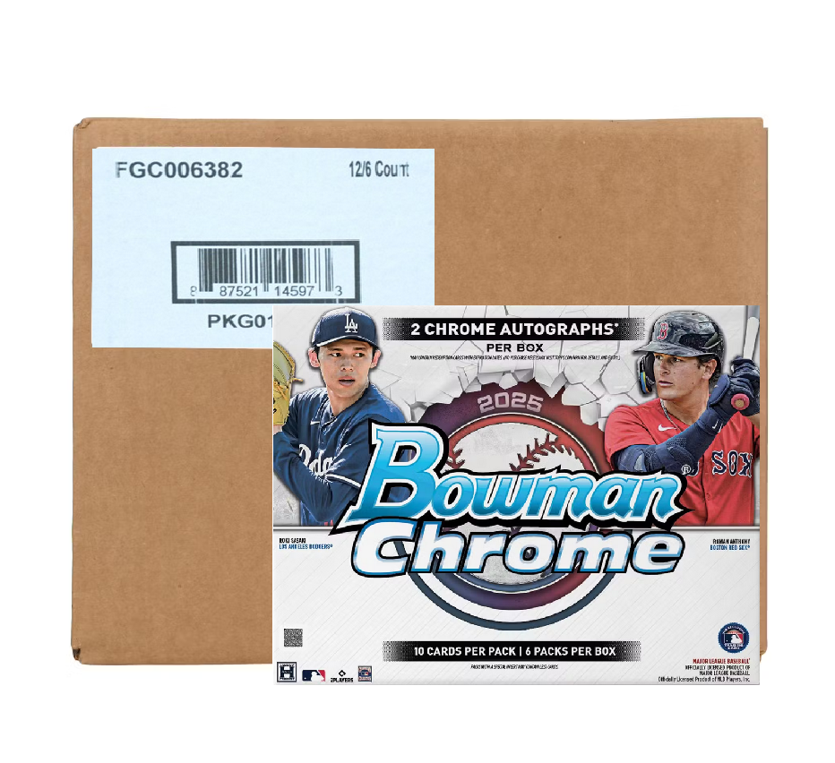 2025 Bowman Chrome Baseball Hobby 12-Box Case