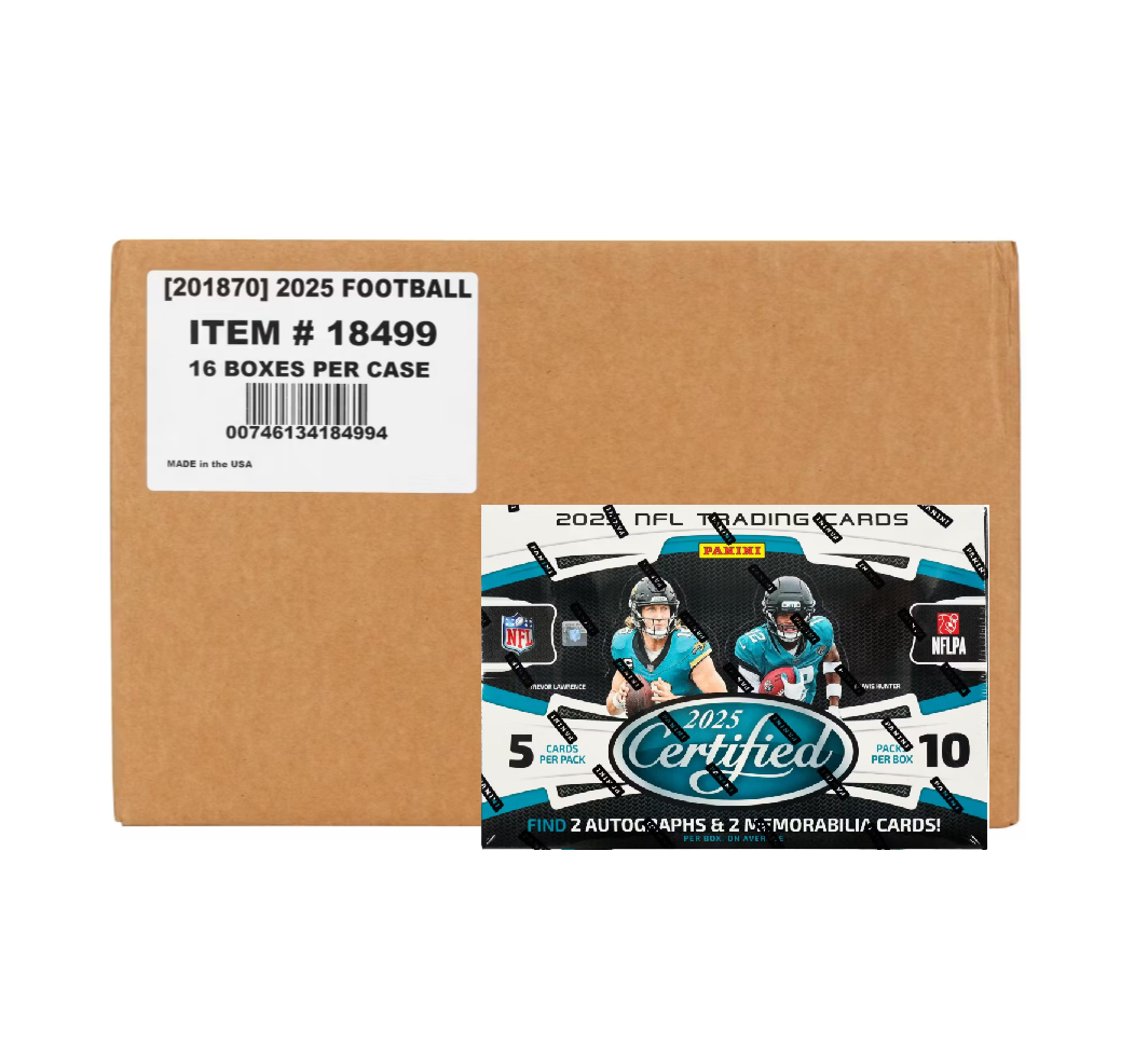 2025 Panini Certified Football Hobby 16-Box Case