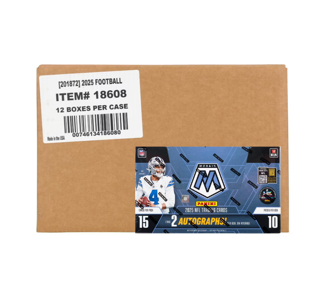 2025 Panini Mosaic Football Hobby 12-Box Case