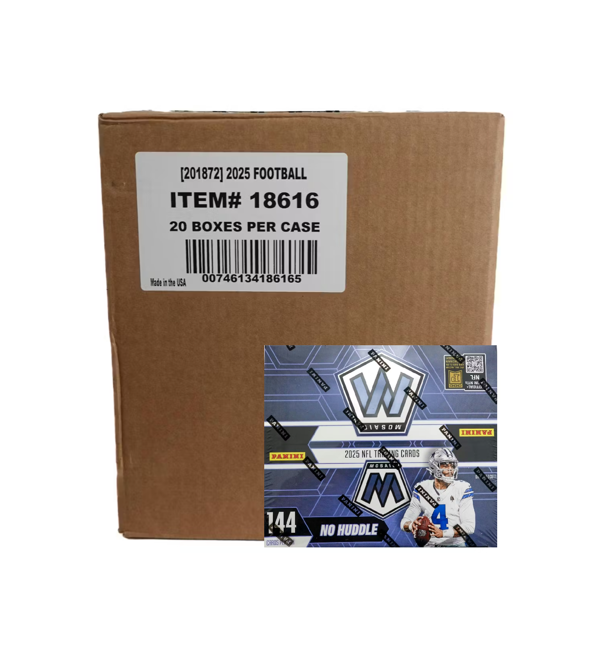2025 Panini Mosaic Football No Huddle 20-Box Case
