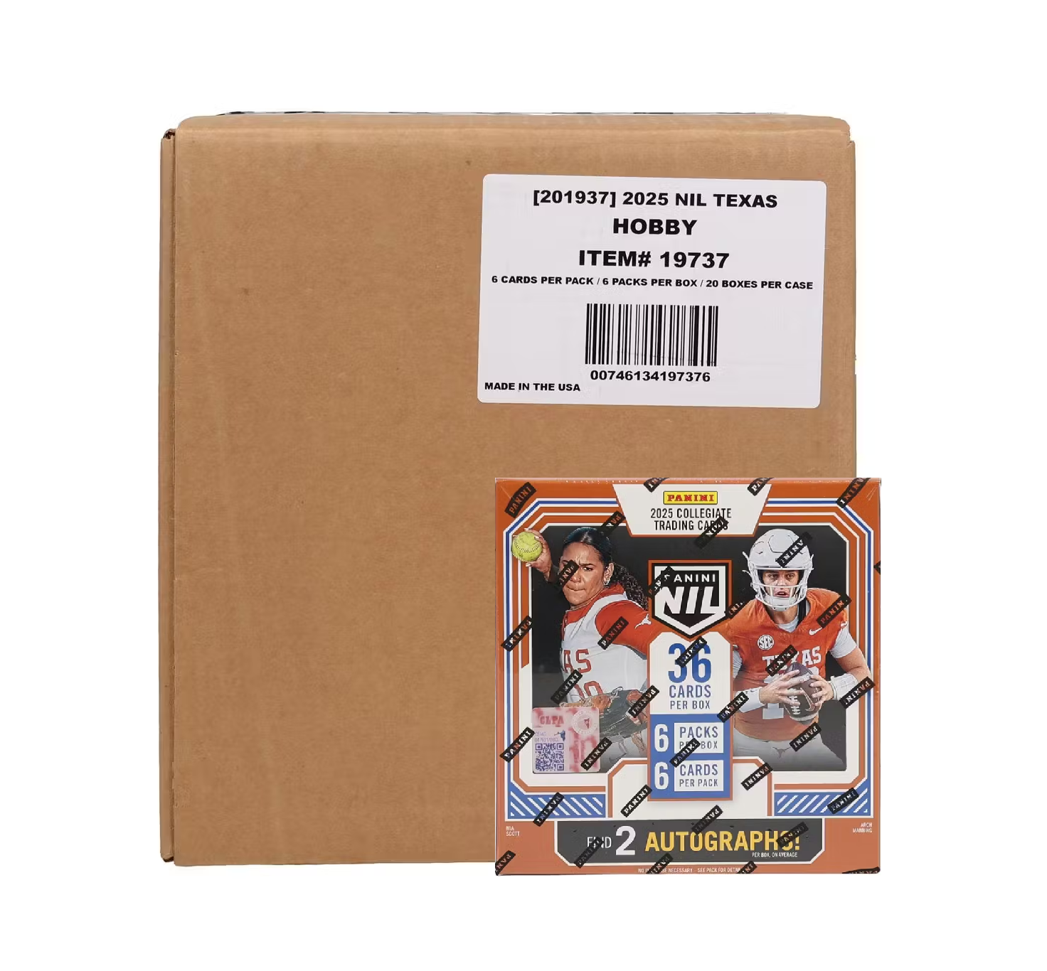 2025 Panini NIL Texas Longhorns Hobby 20-Box Case