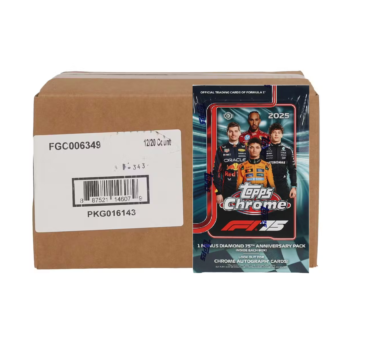 2025 Topps Chrome Formula 1 Racing Hobby 12-Box Case