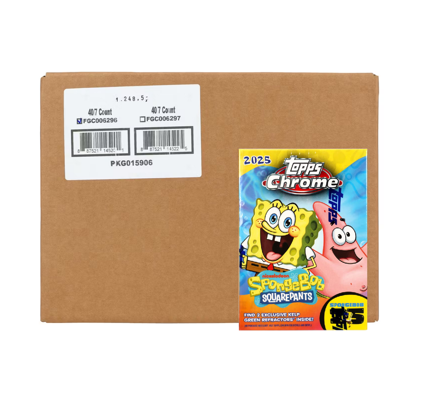 2025 Topps Chrome Spongebob Squarepants 25th Anniversary Blaster 40-Box Case