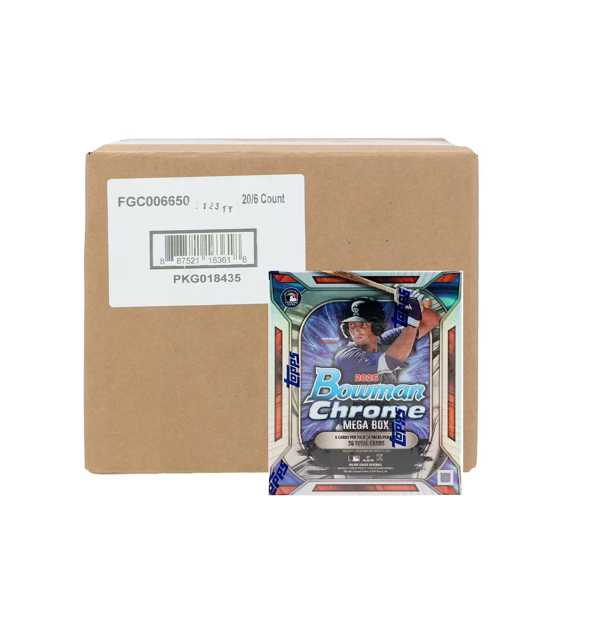 2026 Bowman Chrome Baseball Mega 20-Box Case