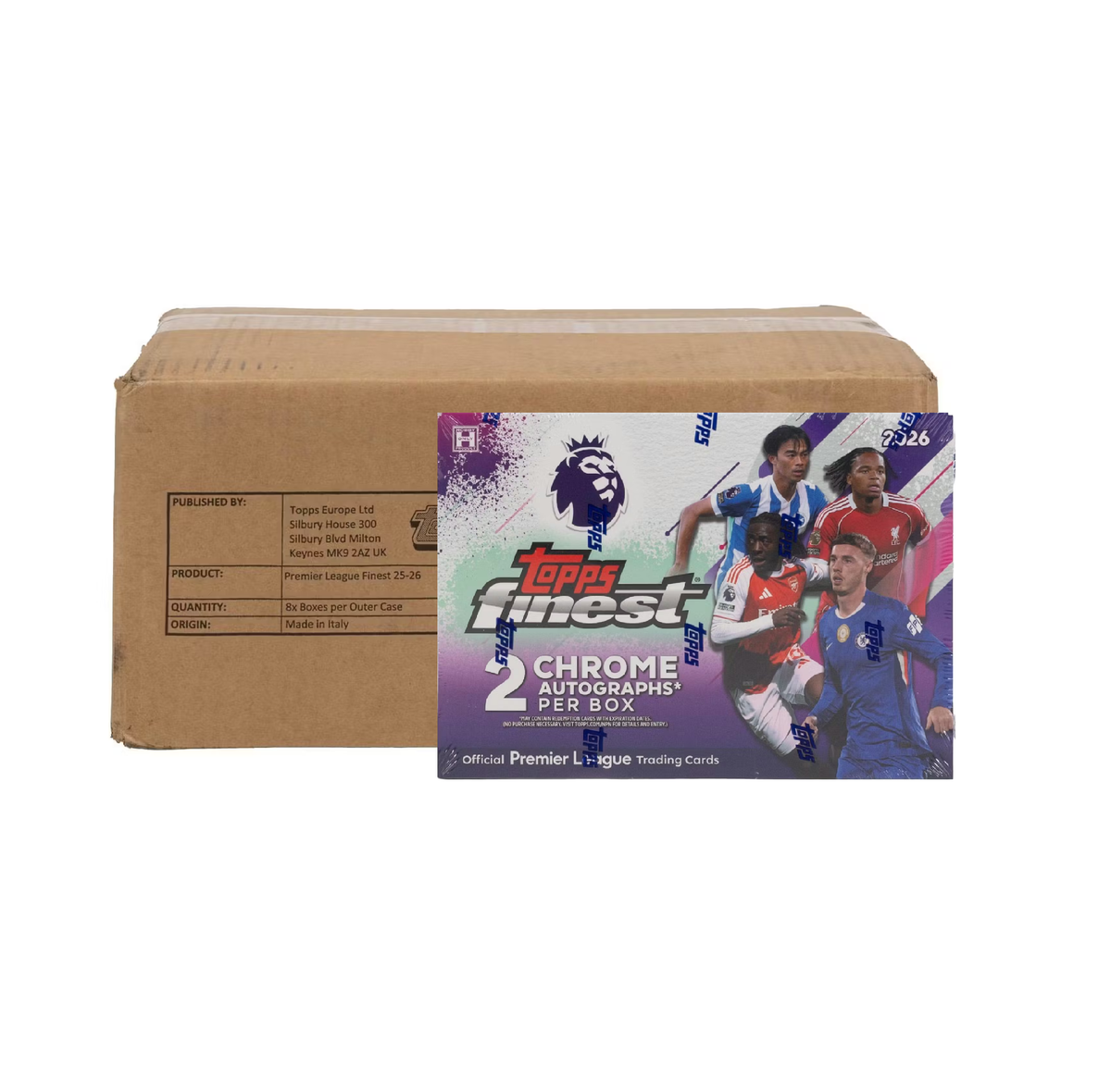 2026 Topps Finest English Premier League Soccer Hobby 8-Box Case 