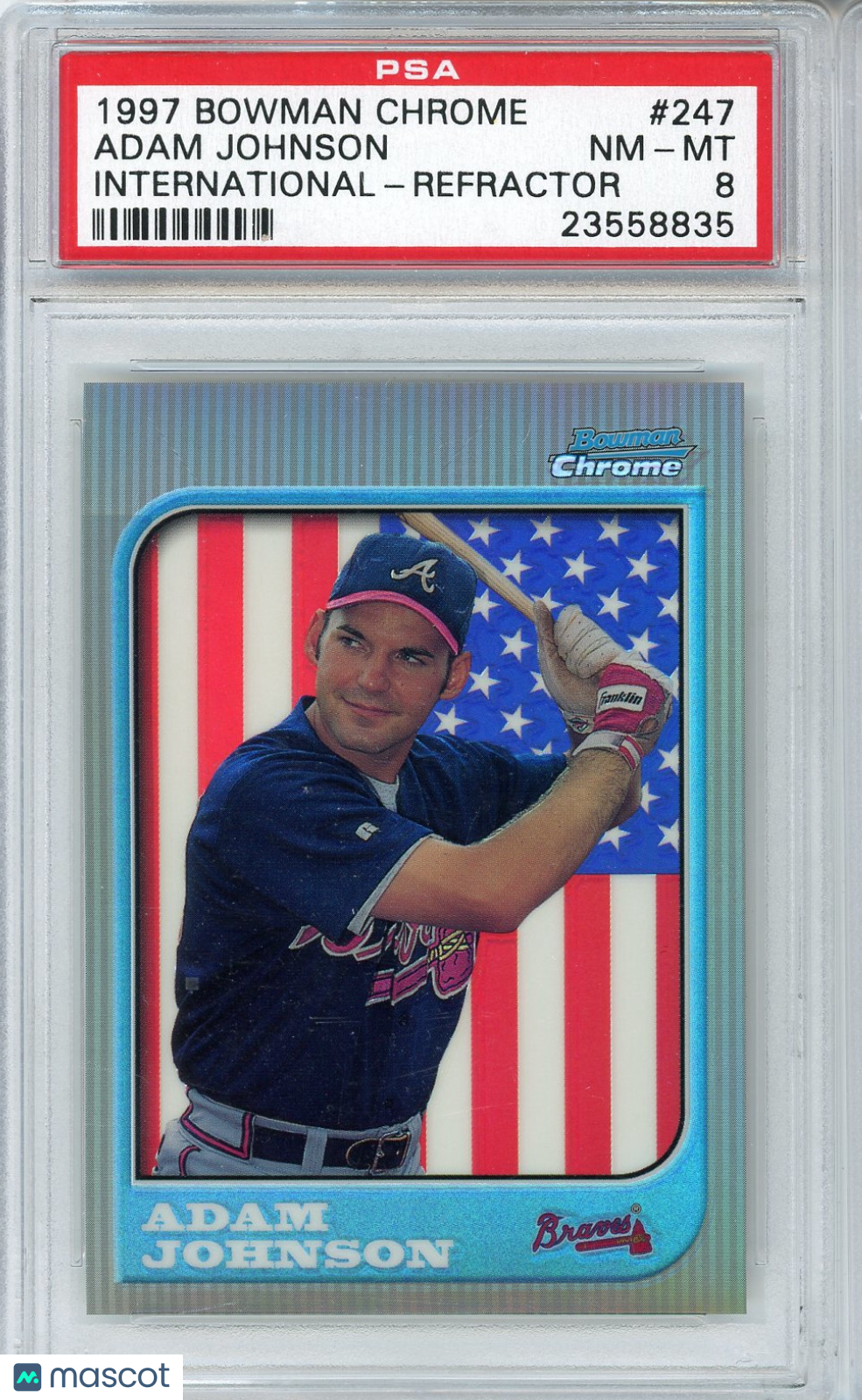 1997 Bowman Chrome International Adam Johnson #247 PSA 8