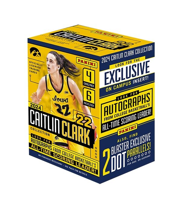 2024 Panini Caitlin Clark Collection Basketball 6-Pack Blaster Box (Dot Parallels)