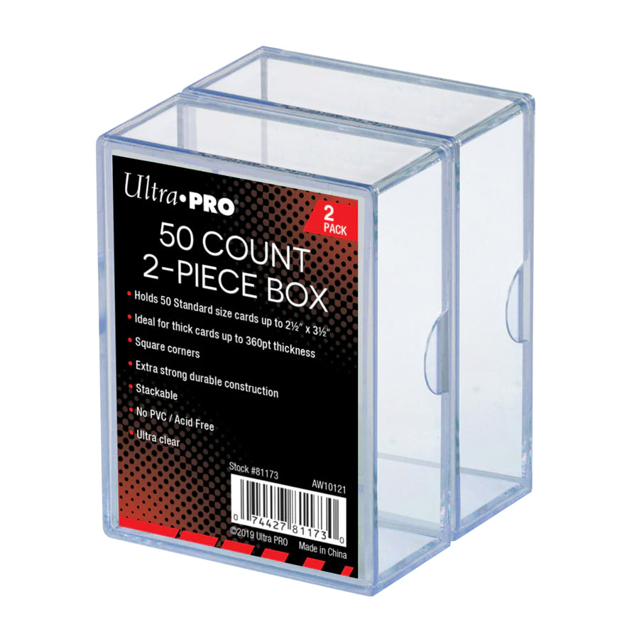 Ultra Pro 2-Piece 50-Count Clear Card Boxes (2ct)