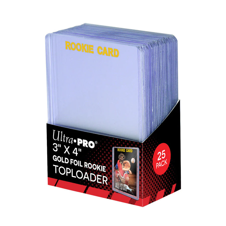 Ultra Pro 3" x 4" Clear "Rookie Gold" Toploaders (25ct)