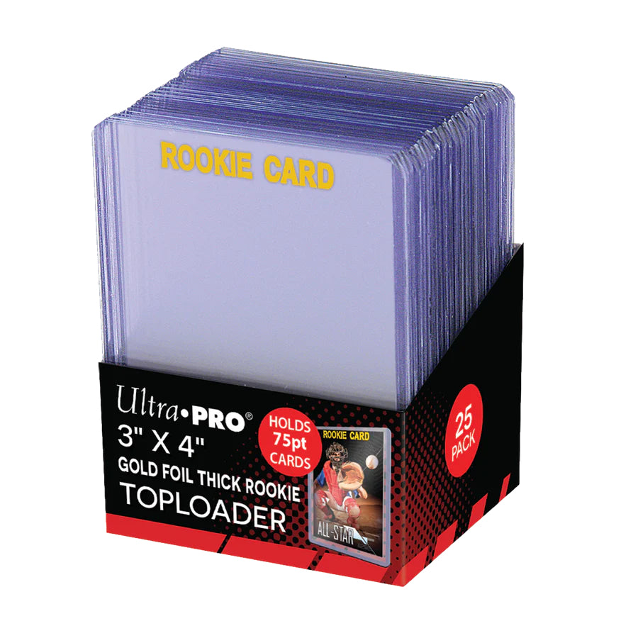Ultra Pro  3" x 4" Rookie Gold Thick 75PT Toploaders (25ct)