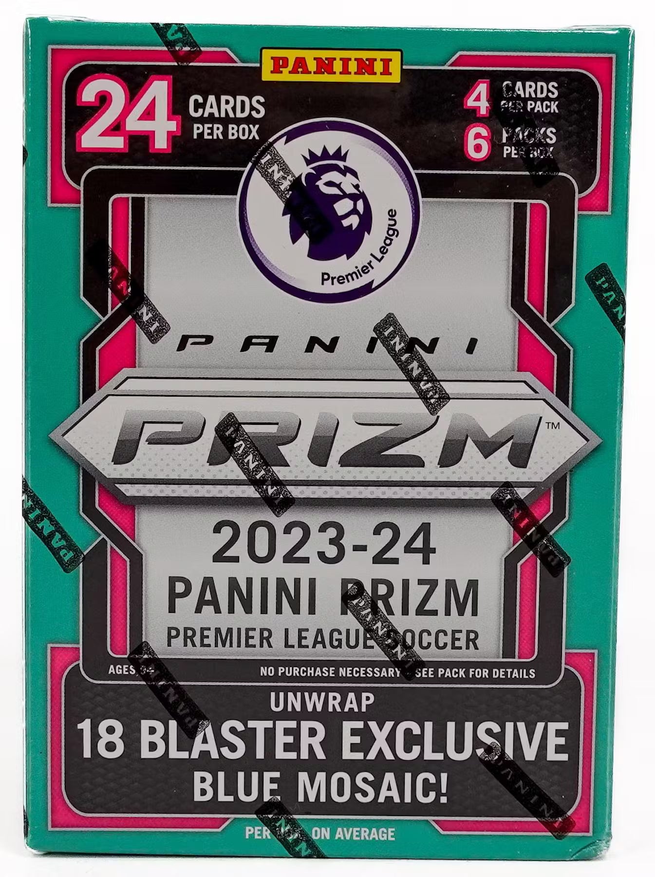 2023/24 Panini Prizm Premier League EPL Soccer 6-Pack Hobby Blaster Box (Blue Mosaic Prizms)